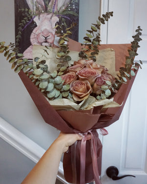 Limited Time Only: Vintage Dirty Purple Rose Bouquet