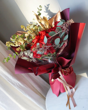 "Gold Time" Handpicked Premium Rose Bouquet
